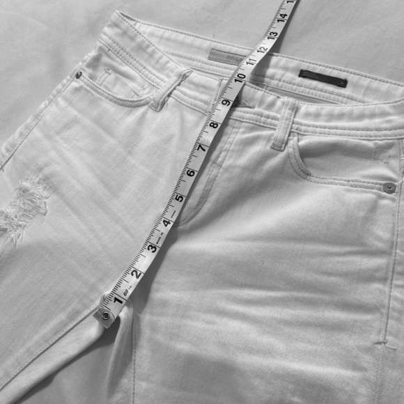 Anthropologie Pilcro Mid Rise Distressed Fit Boyfriend Jeans White Size 25 x 29” - Picture 13 of 14